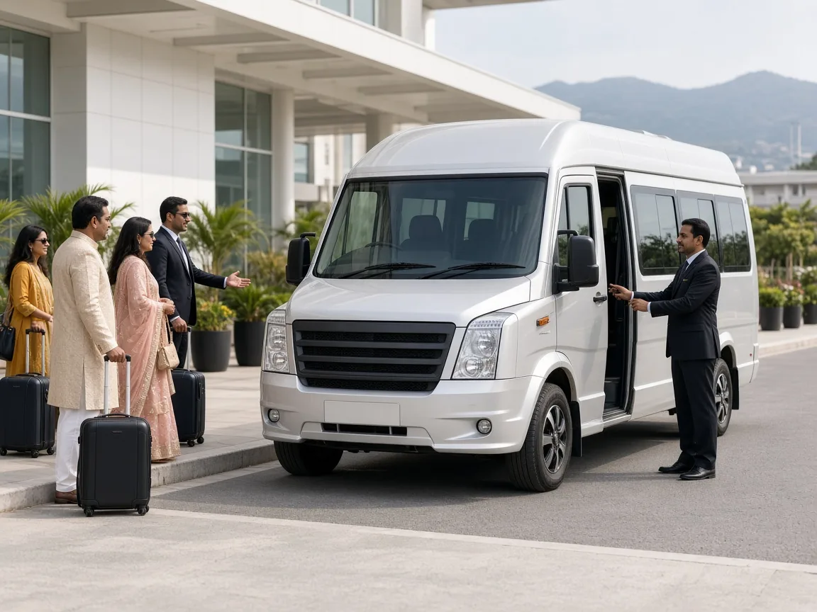 Group and wedding guest Urbania airport transfer Udaipur