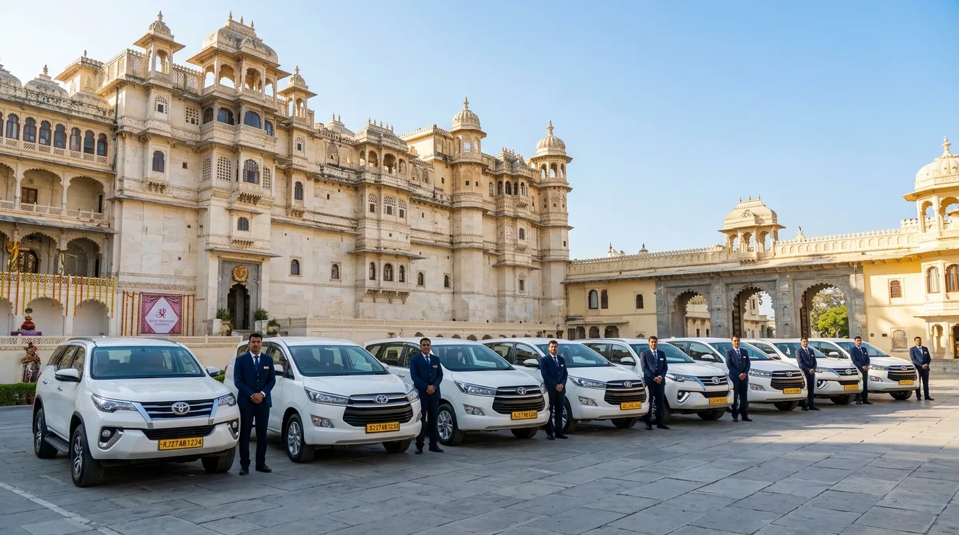 Toyota Innova Crysta & Fortuner Wedding Convoy in Udaipur