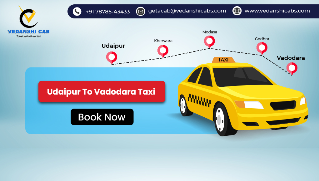 Udaipur to Vadodara Taxi